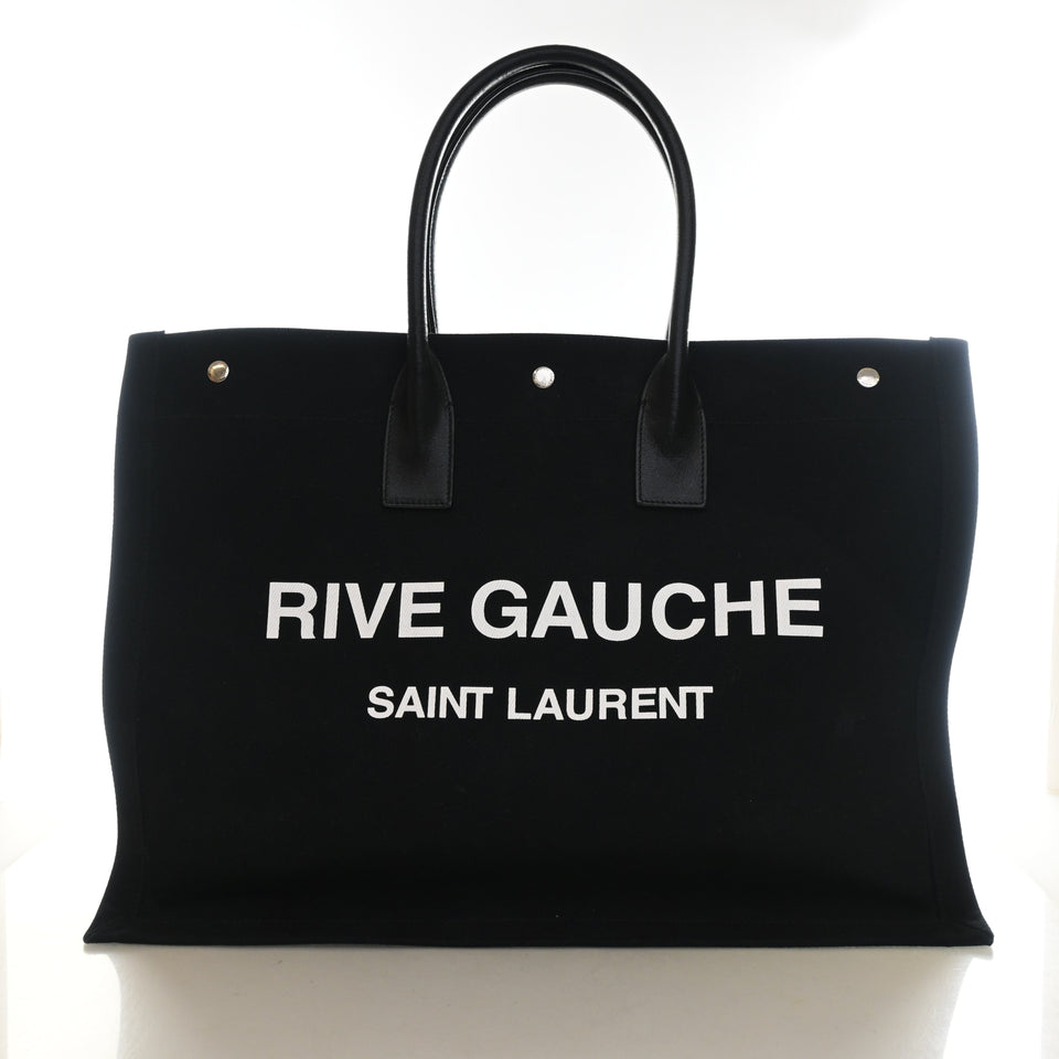 Saint Laurent Large Mixed Fibers Rive Gauche Tote