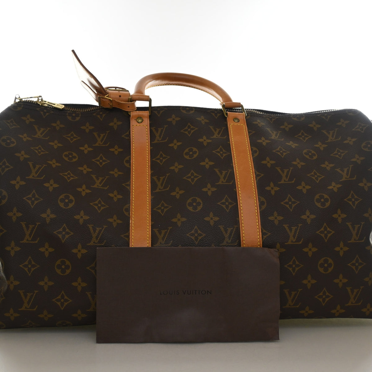 Vintage Louis Vuitton 50 Monogram Keepall, open front view