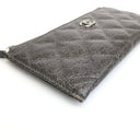 Chanel Grey Camellia Quilte...