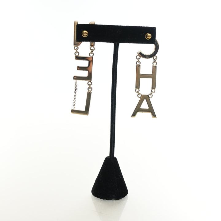 Chanel 'CHA' 'NEL' Letter Drop Earrings