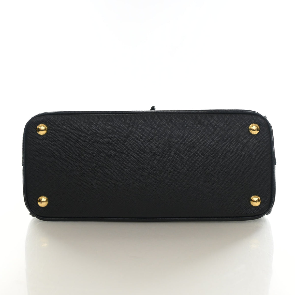 Pre-Owned Prada Galleria Medium Saffiano Double Zip Tote, base and feet view, photo 9 of 14