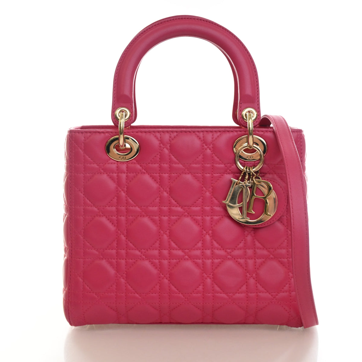 Pre-Owned Christian Dior Lady Dior Medium Lambskin
