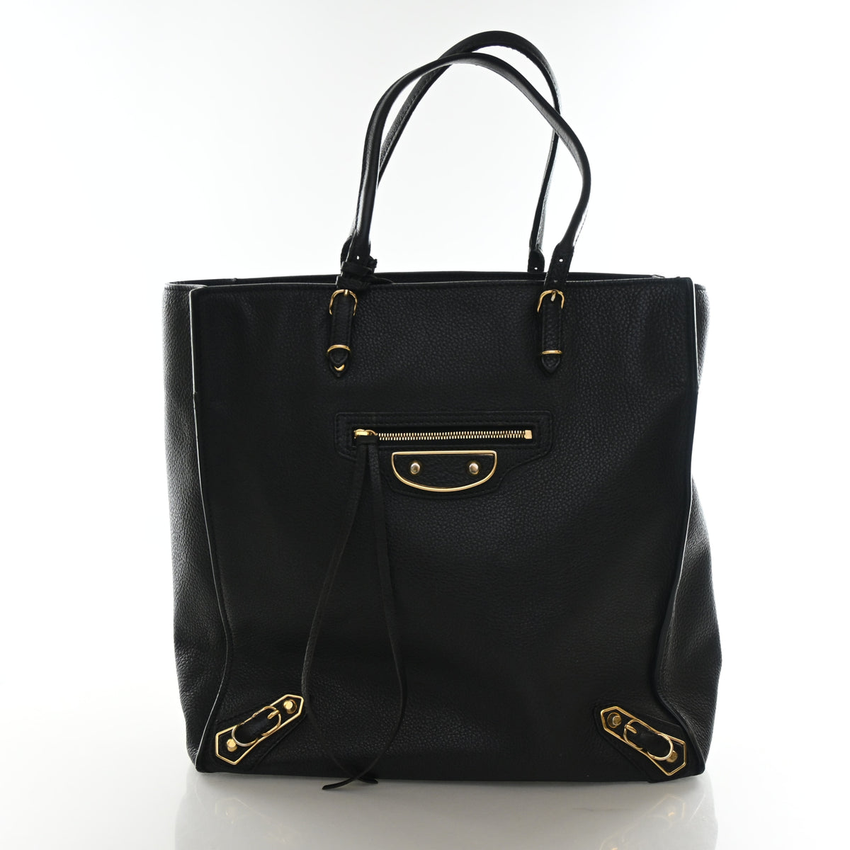 Pre-Owned Balenciaga Tote Calfskin Papier, front view, authenticated at Luxe Du Jour