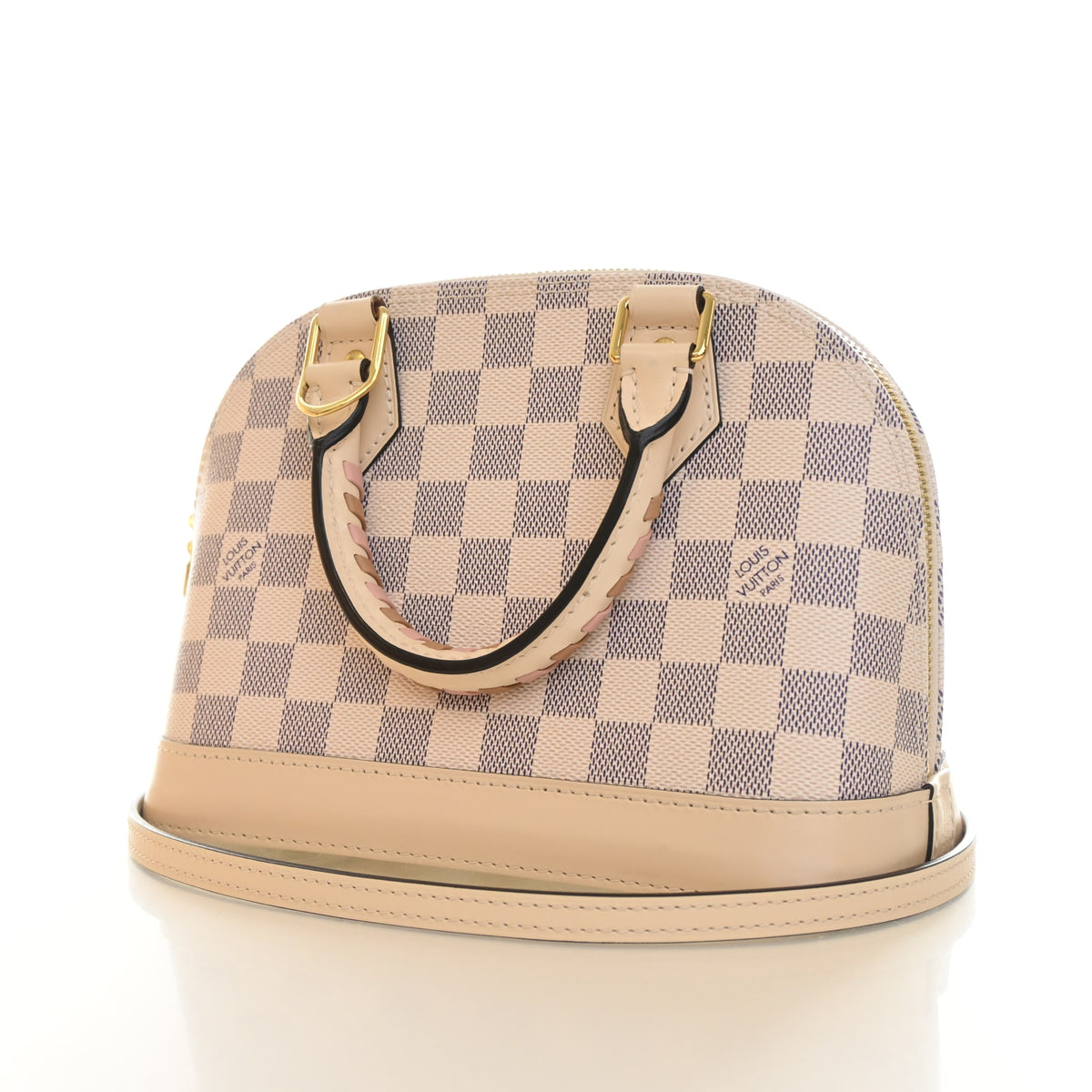 Pre-Owned Louis Vuitton Alma Damier Azur Braided BB, front view