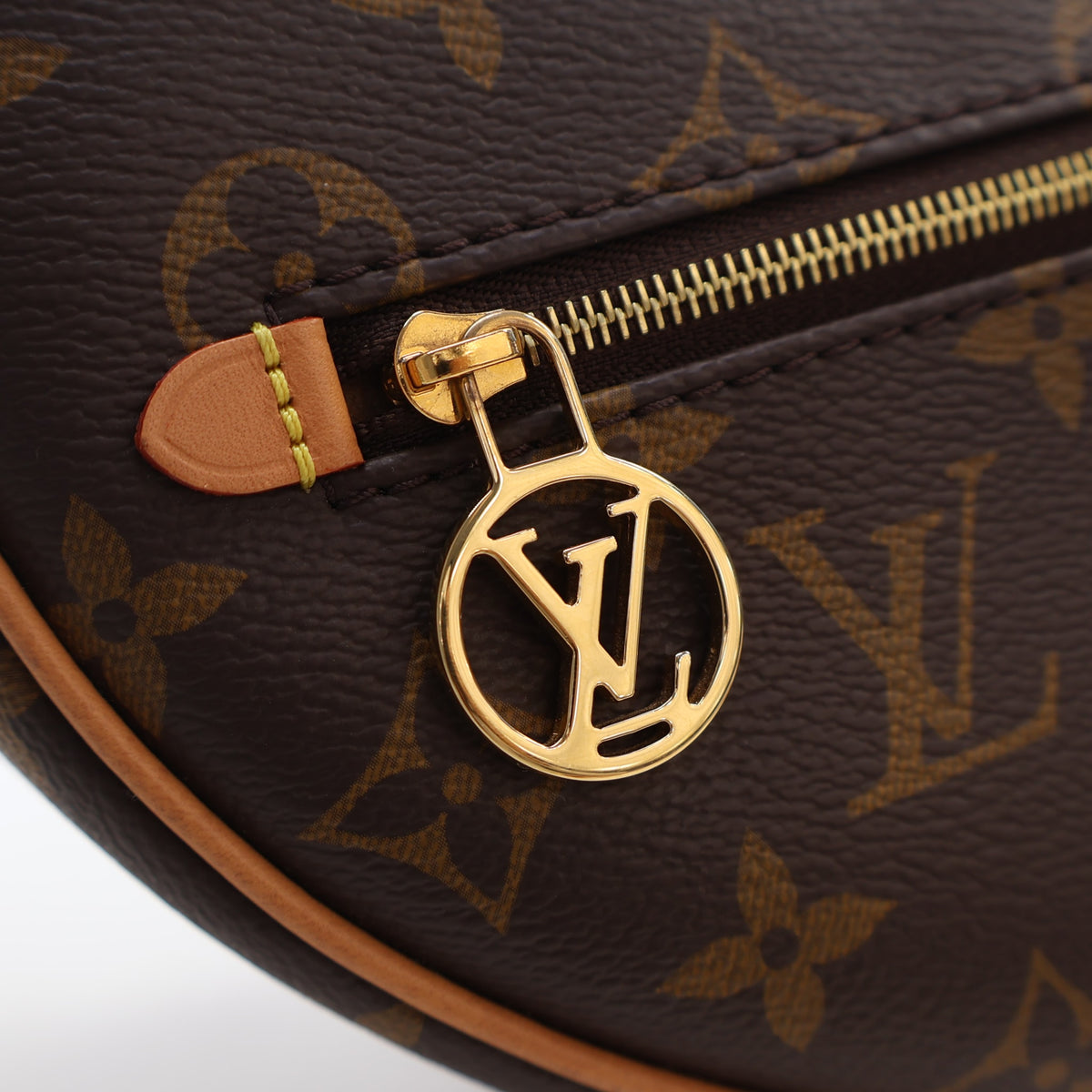 Pre-Owned Louis Vuitton Canvas Monogram Loop Bag, gold hardware close-up