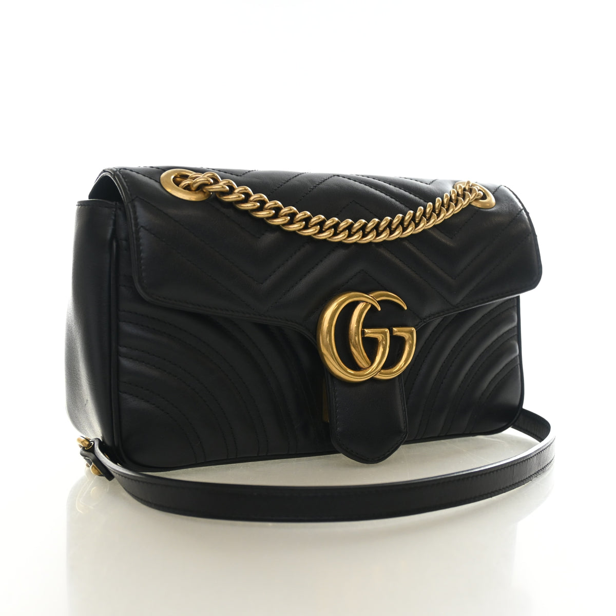 Gucci Small Calfskin Marmont Flap Bag, photo 2 of 13