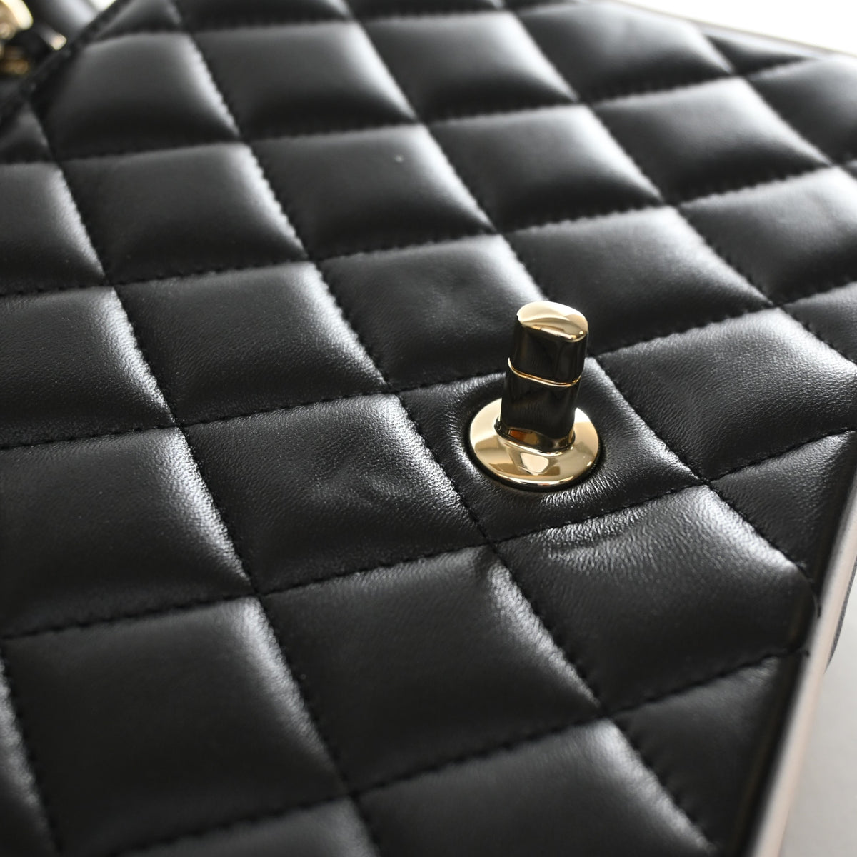 Pre-Owned Chanel Flap Bag Small Lambskin Resin CC, gold hardware