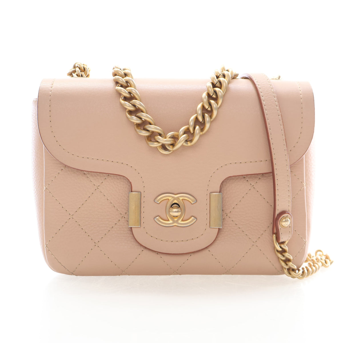Pre-Owned Chanel Flap Bag Medium Calfskin Single, front view