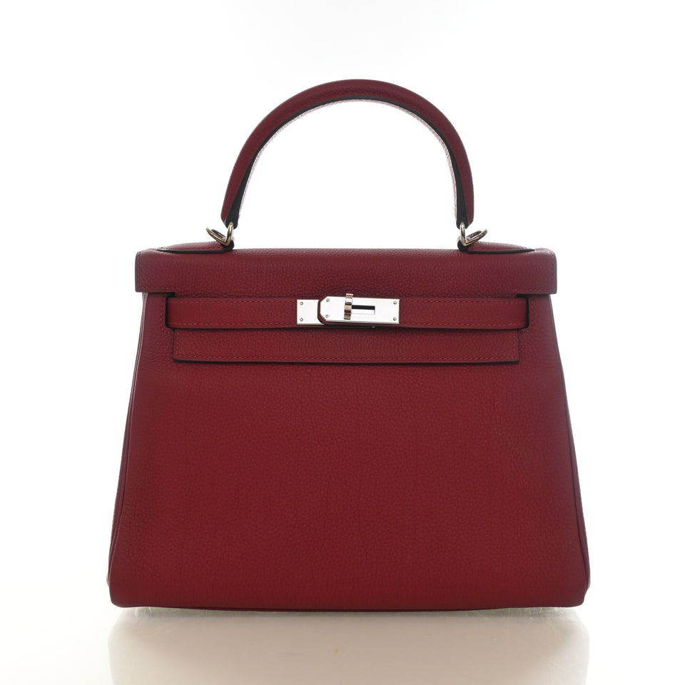 Hermès Rouge Grenat Togo Kelly 28