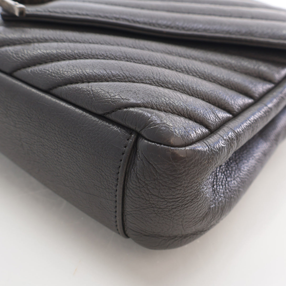Saint Laurent Medium Calfskin Chevron College Bag, photo 8 of 19