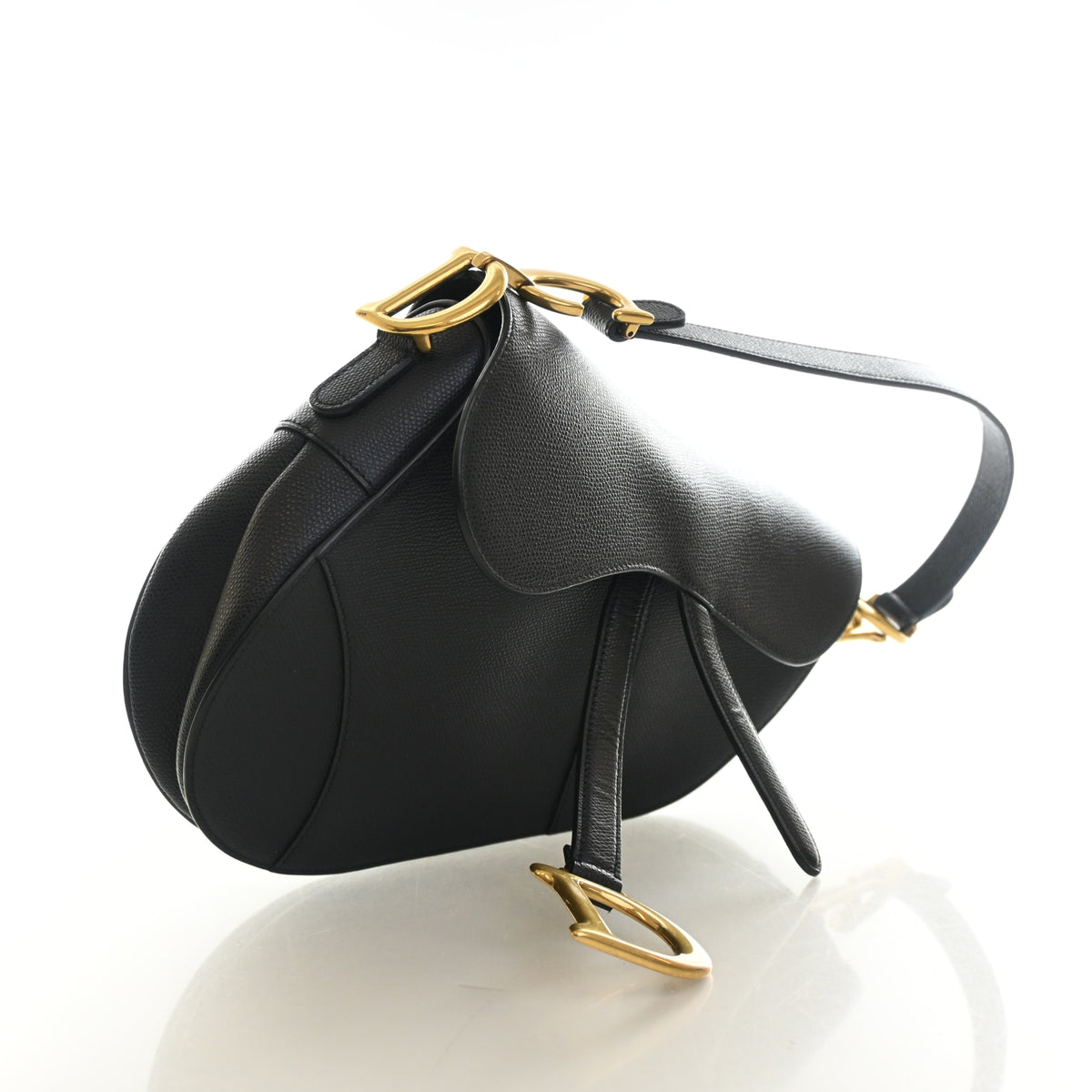 Pre-Owned Christian Dior Saddle Bag Medium Calfskin, side profile, photo 2 of 12
