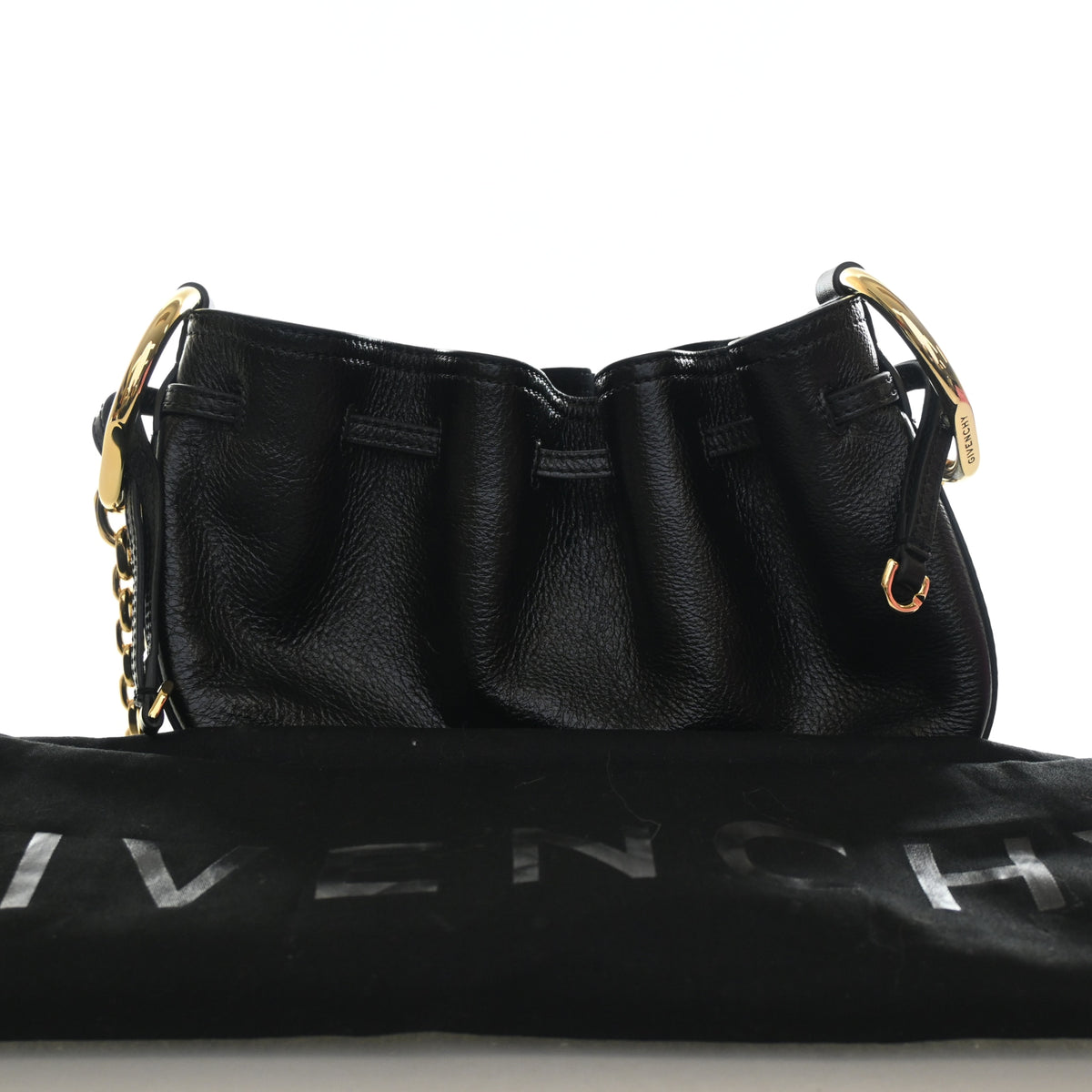 Pre-Owned Givenchy Bucket Bag Small Crinkled Calfskin, front view, photo 12 of 12