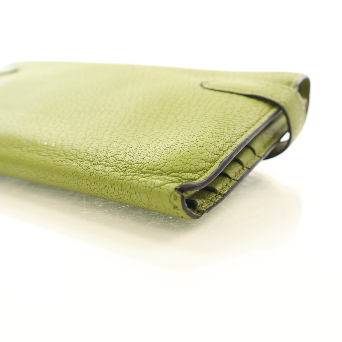 Hermes Vintage Vert Anis Chevre Mysore Kelly Long Wallet, photo 16 of 18