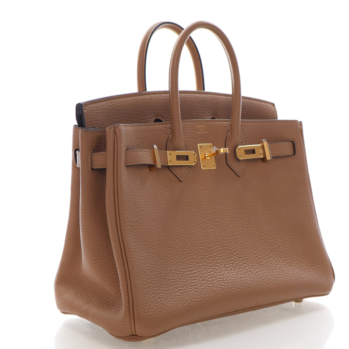 Pre-Owned Hermès Birkin 25 Chai Togo Leather, three-quarter view, photo 4 of 20