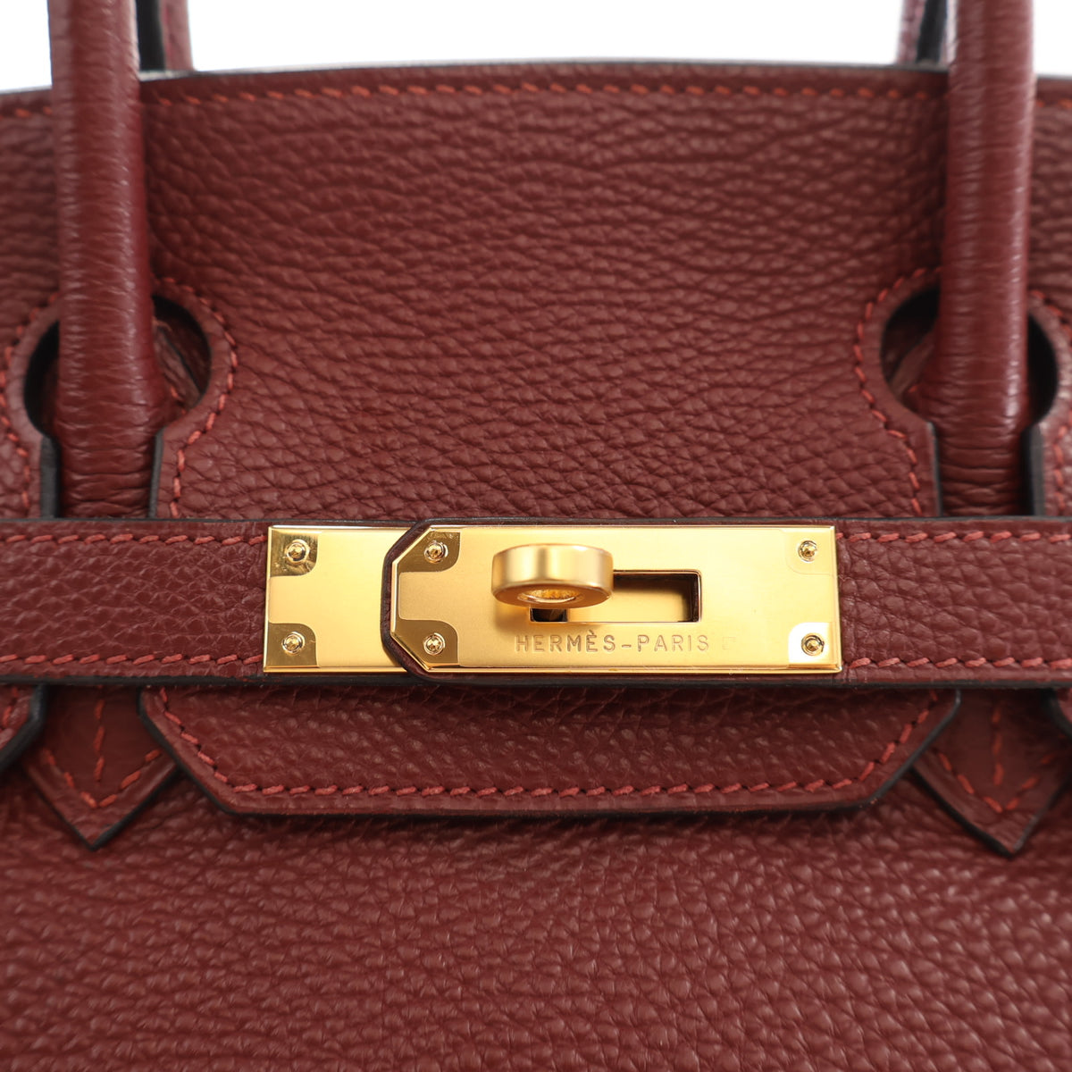 Hermes Vintage Bordeaux Clemence Birkin 30, photo 4 of 15