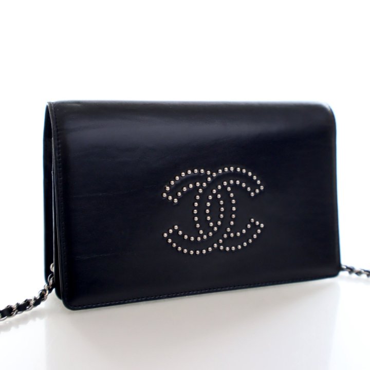 Chanel Studded Calfskin CC Wallet On Chain (WOC)