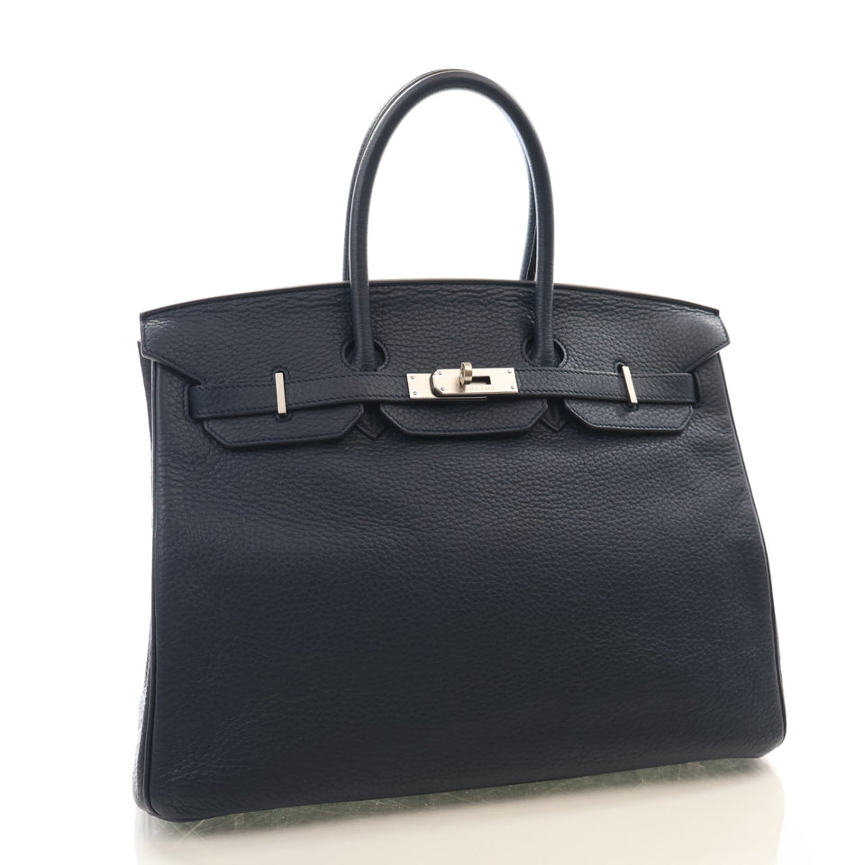 Hermes Vintage Bleu Nuit Togo Birkin 35