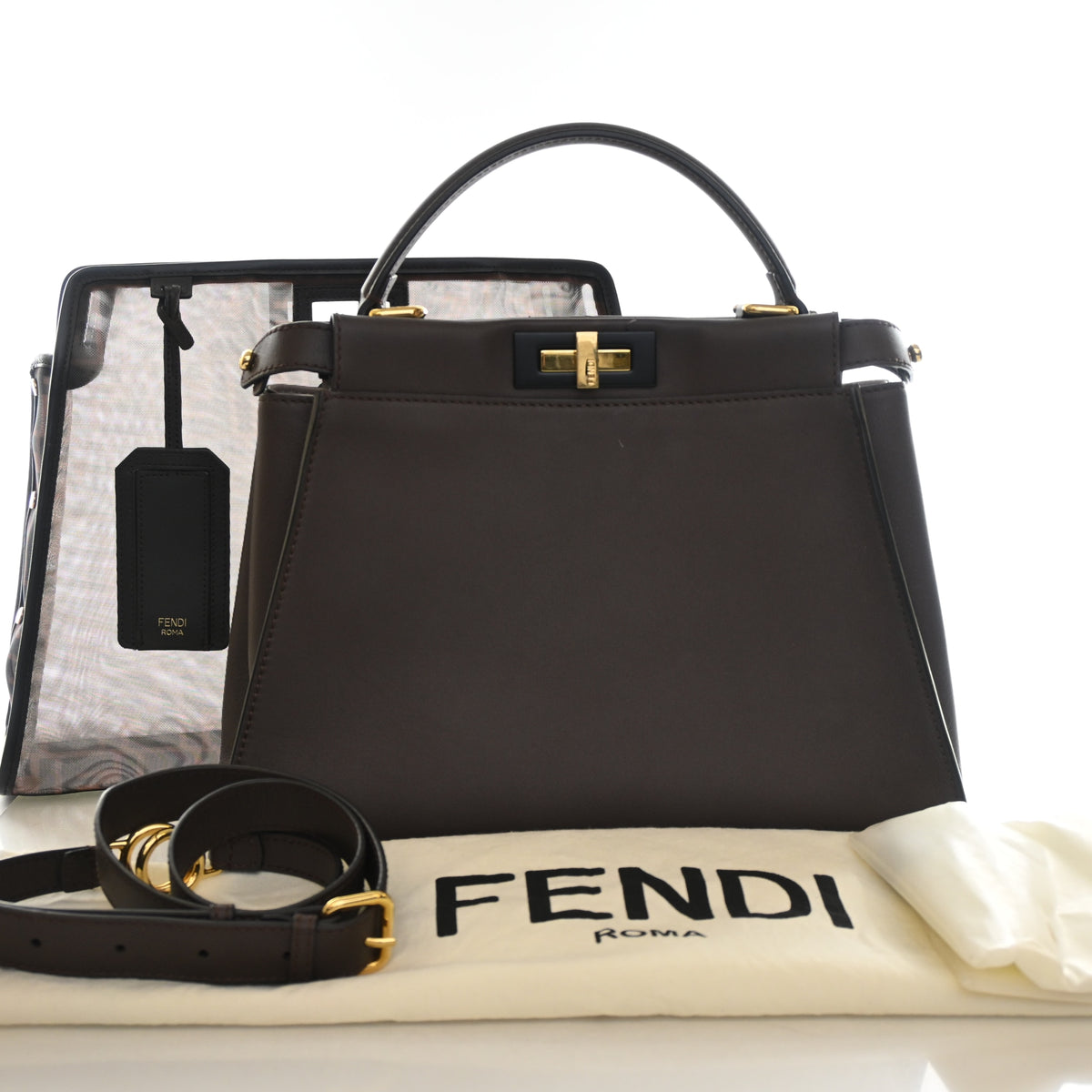 Fendi  Medium Zucca Mesh Peekaboo Defender, photo 18 of 18