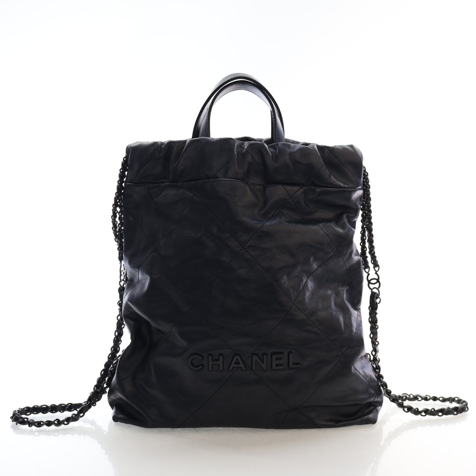 Chanel Shiny Calfskin 22 Backpack