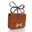 Hermes Gold Ostrich Constan...