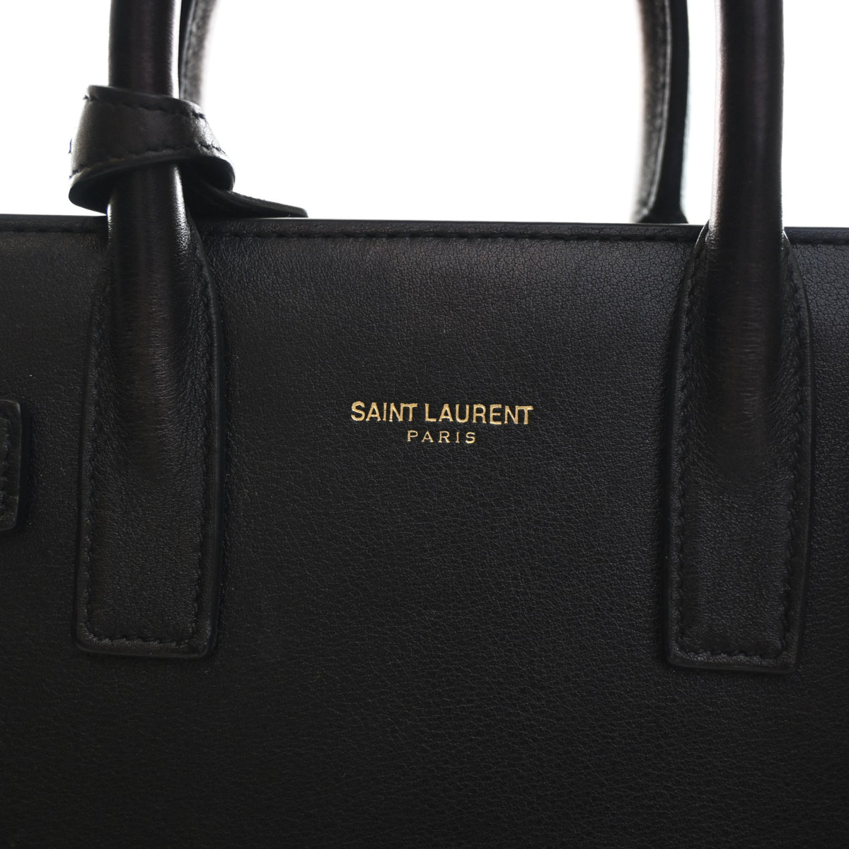 Pre-Owned Saint Laurent Sac De Jour Nano Box Calf, gold embossed logo detail