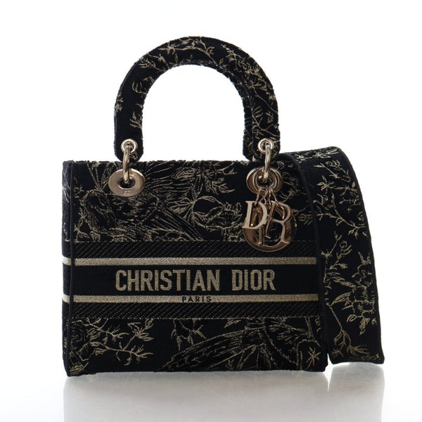 Christian Dior Medium Embroidered Lady D-Lite – Luxe Du Jour