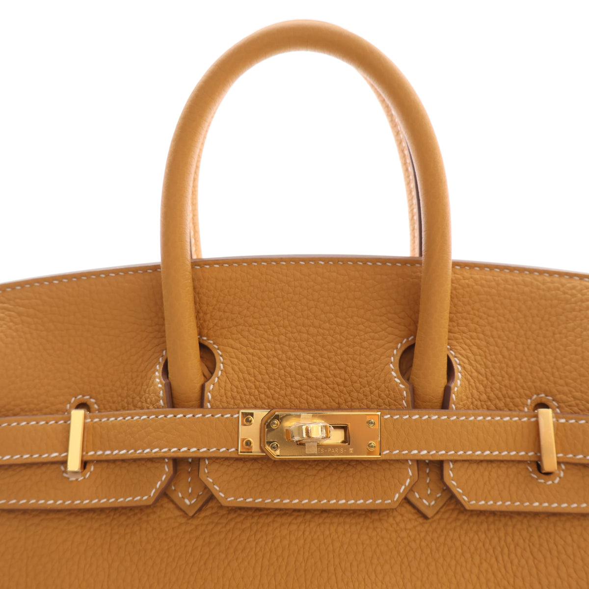 Pre-Owned Hermès Birkin 25 Naturel-sabel Togo Leather, front view, photo 7 of 21