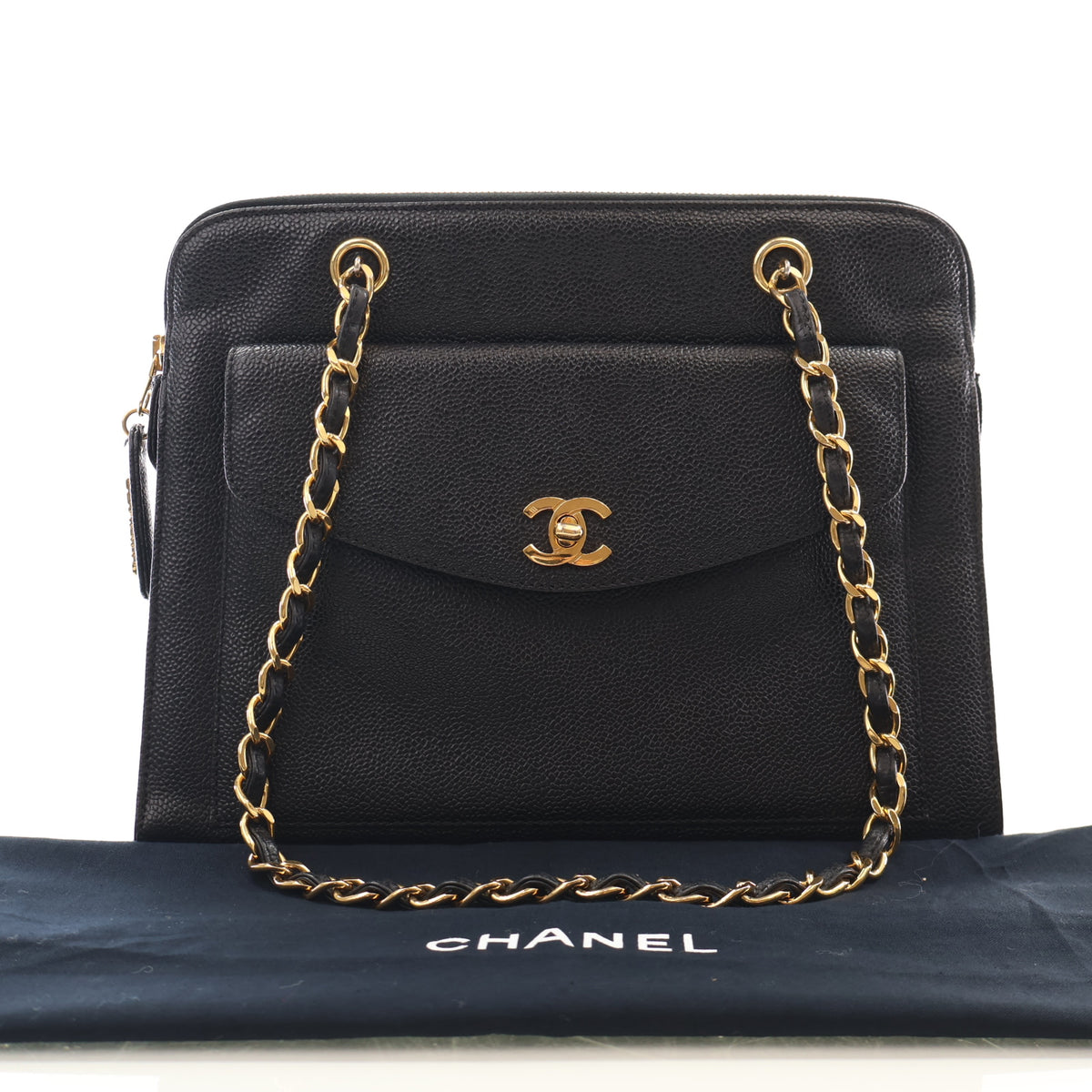 Chanel Vintage Medium Caviar Front Pocket Tote, photo 17 of 17