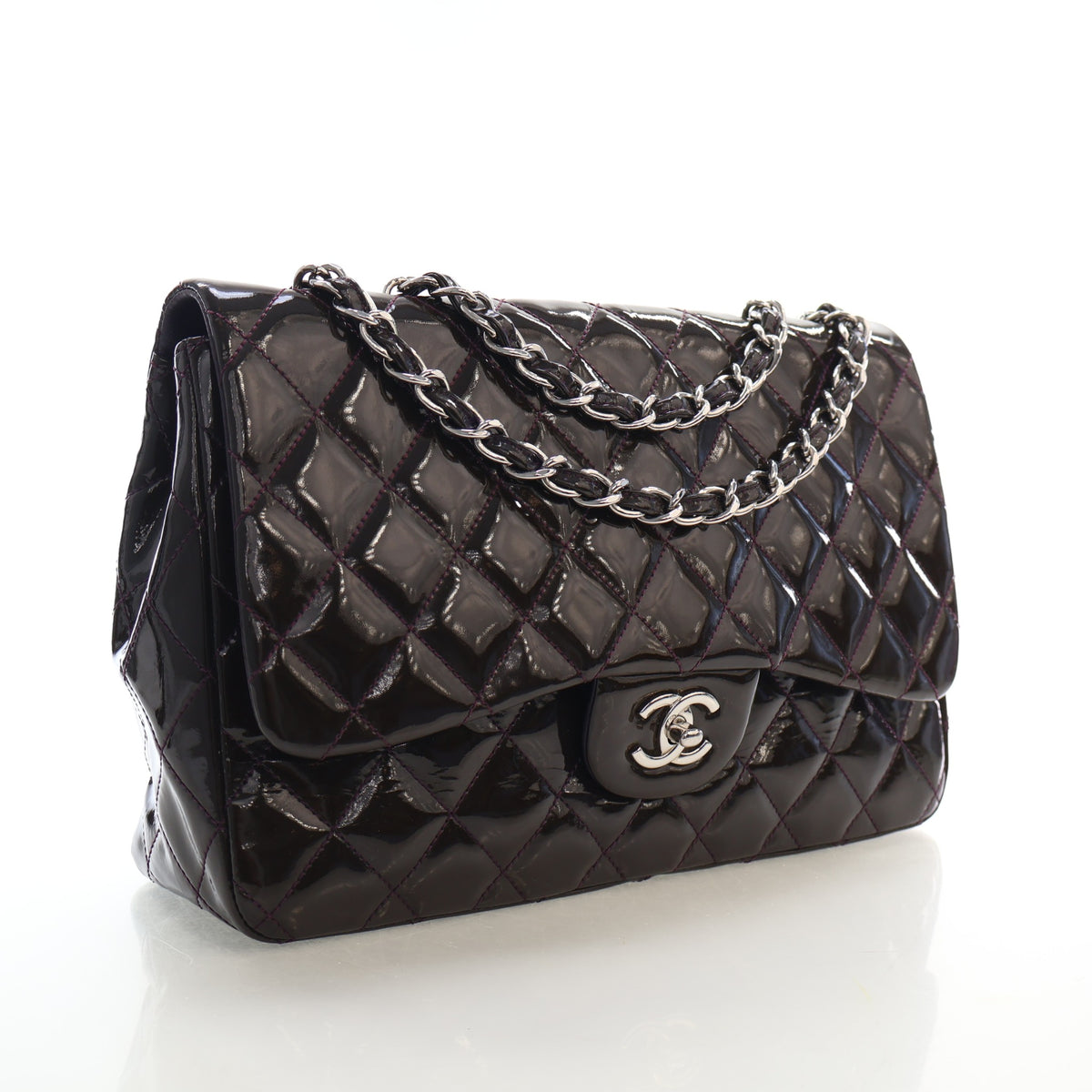 Chanel Jumbo Patent Classic Single Flap Bag, photo 2 of 17