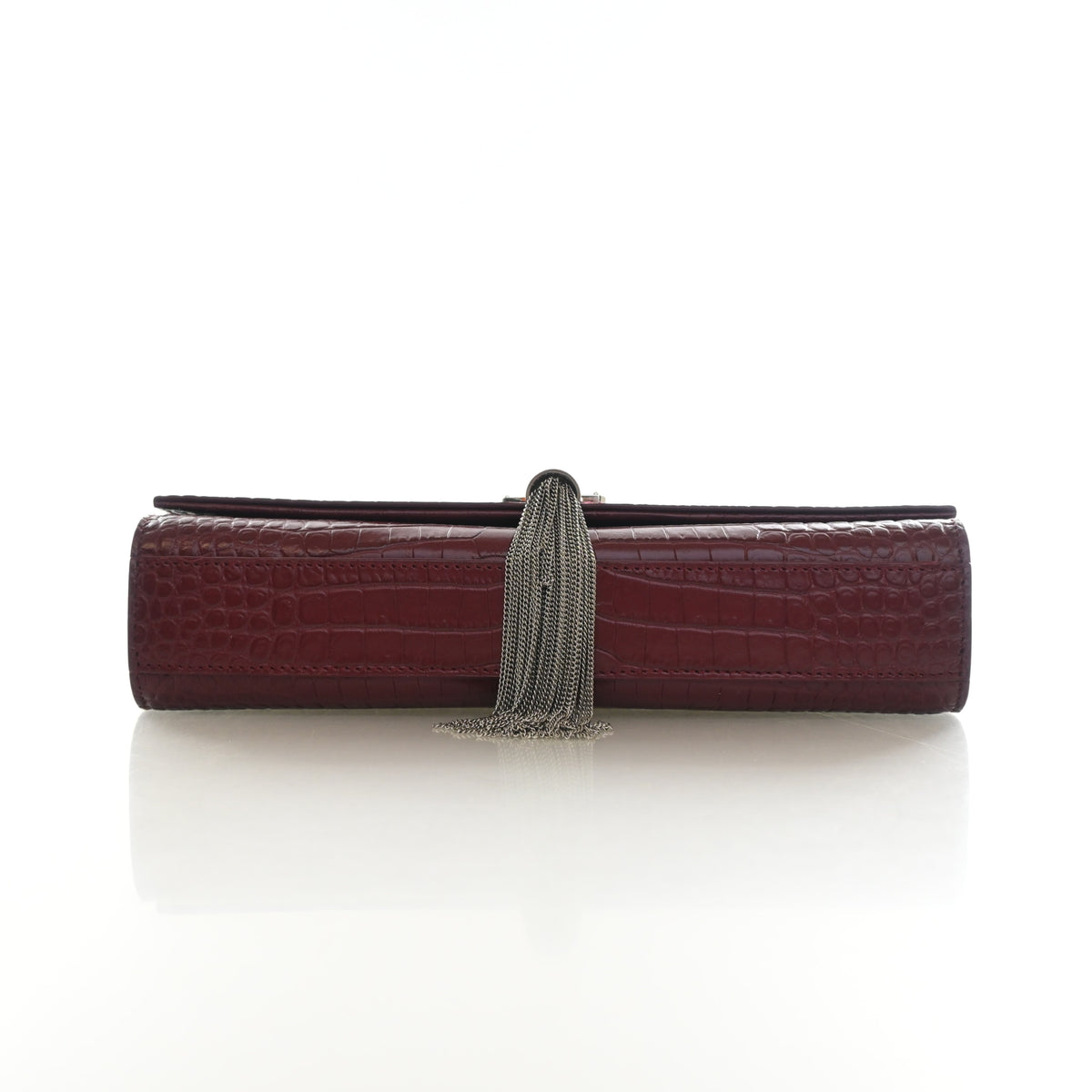 Saint Laurent Medium Crocodile Embossed Leather Kate Tassle Bag, photo 9 of 13