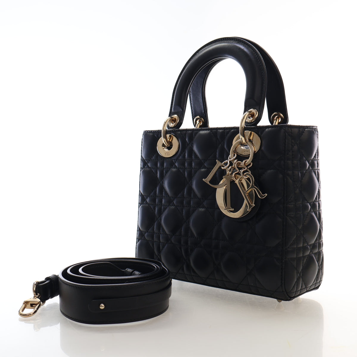 Pre-Owned Christian Dior Lady Dior Small Lambskin My Abcdior, front view, photo 3 of 19