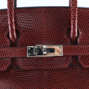 Hermes Burgundy Lizard Birk...