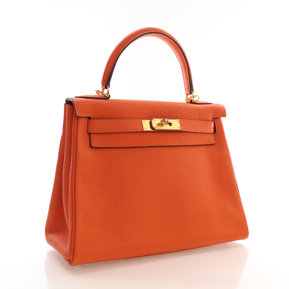 Hermes Terre Battue Togo Kelly 28