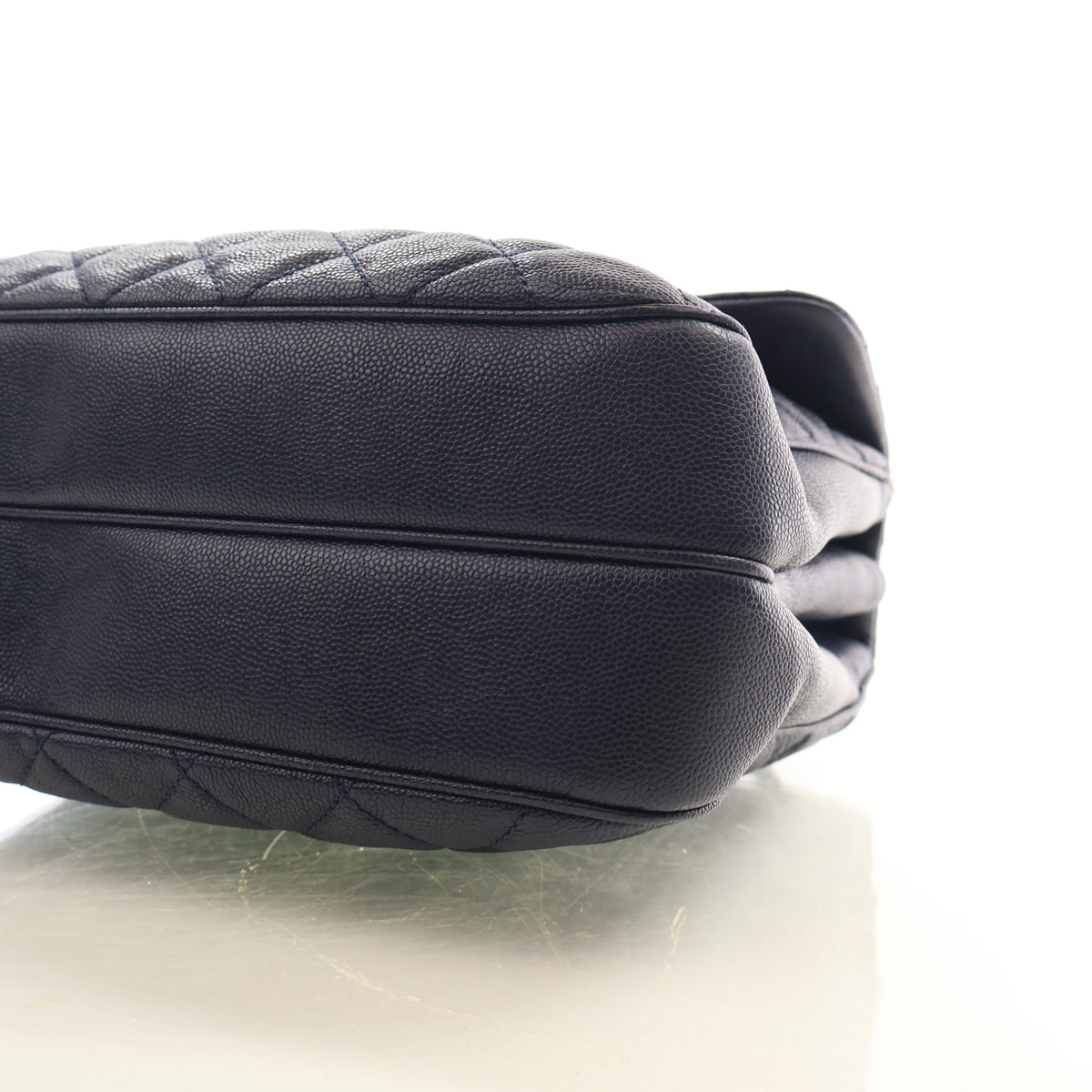 Pre-Owned Chanel Flap Bag Medium Caviar Leather Urban Companion, base and feet view, photo 8 of 16
