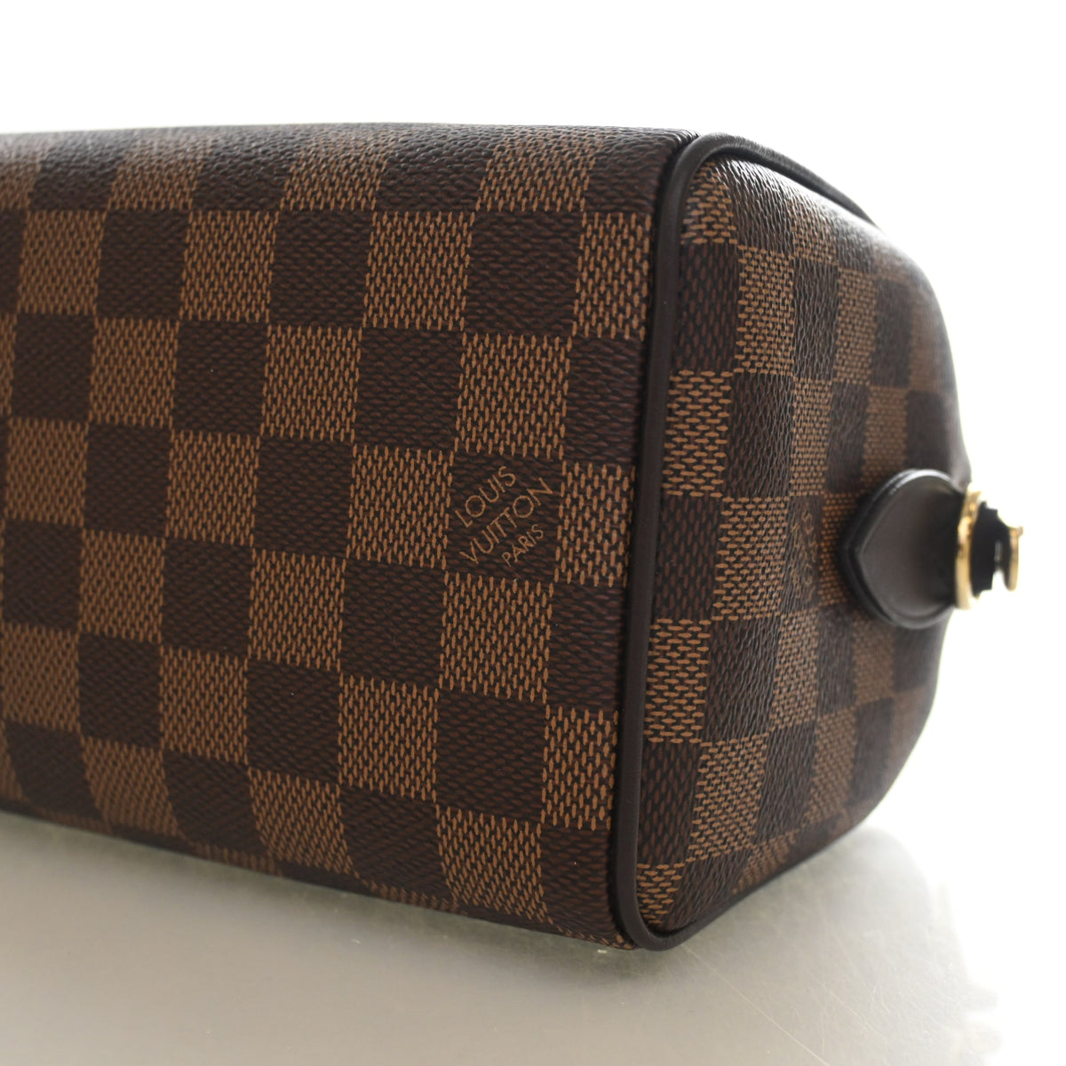Pre-Owned Louis Vuitton Speedy Bandouliere 20 Damier Ebene, base and feet view, photo 7 of 15