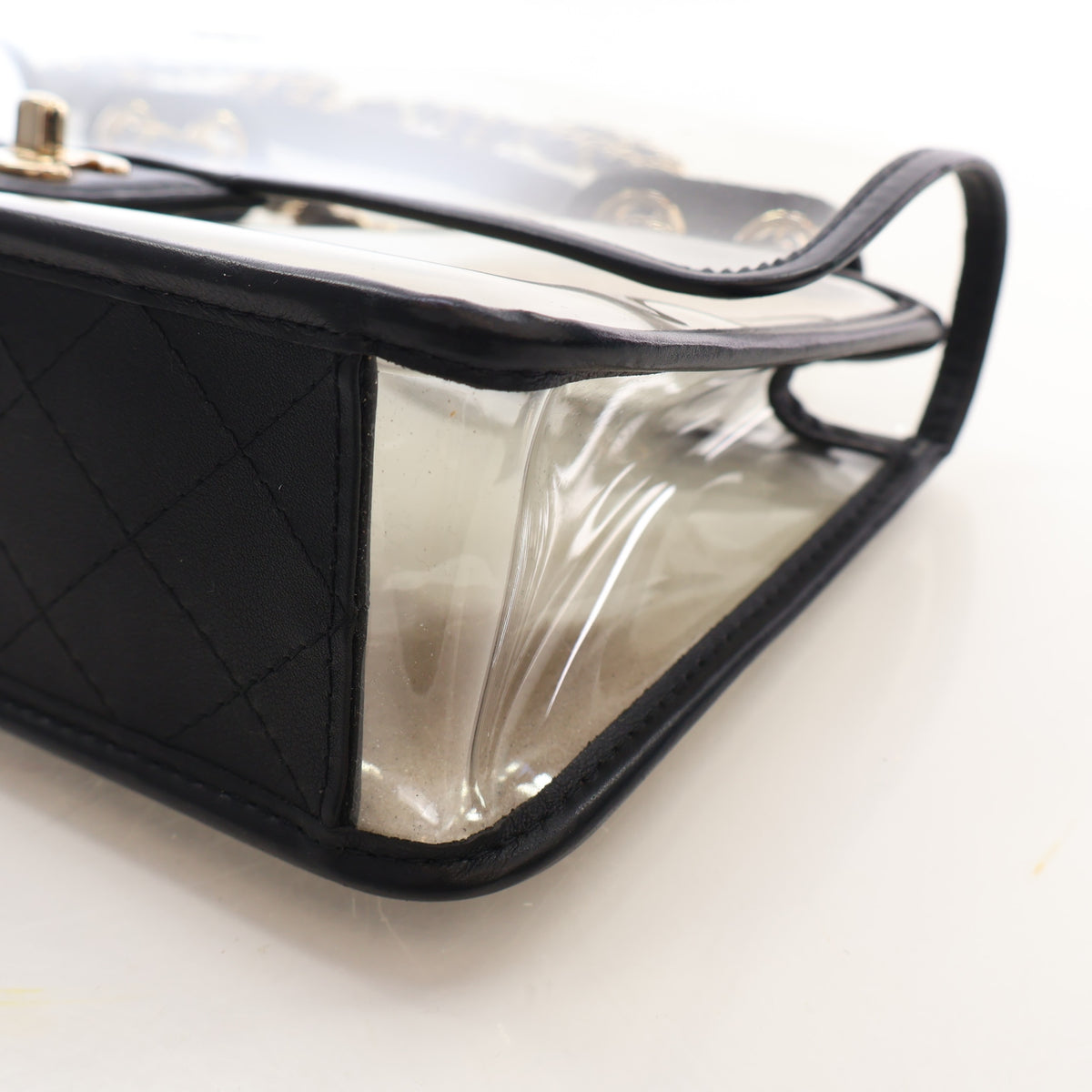 Pre-Owned Chanel Flap Bag Medium PVC Sand By The Sea, side view