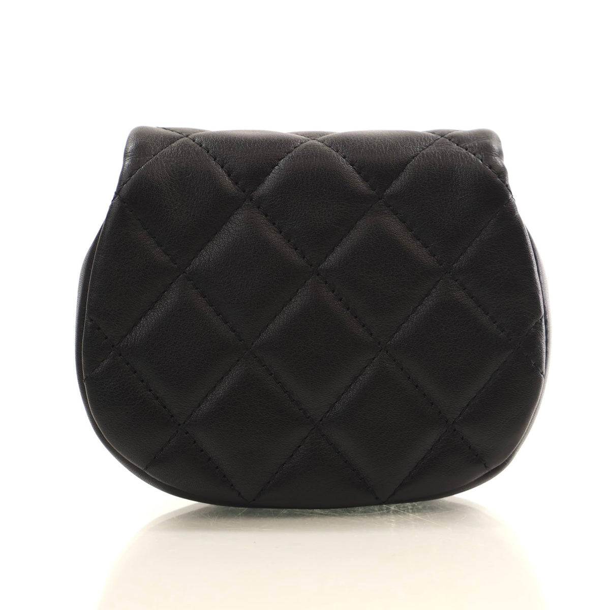 Pre-Owned Chanel Clutch Mini Lambskin Coco Mail With Chain, base and feet view, photo 10 of 14
