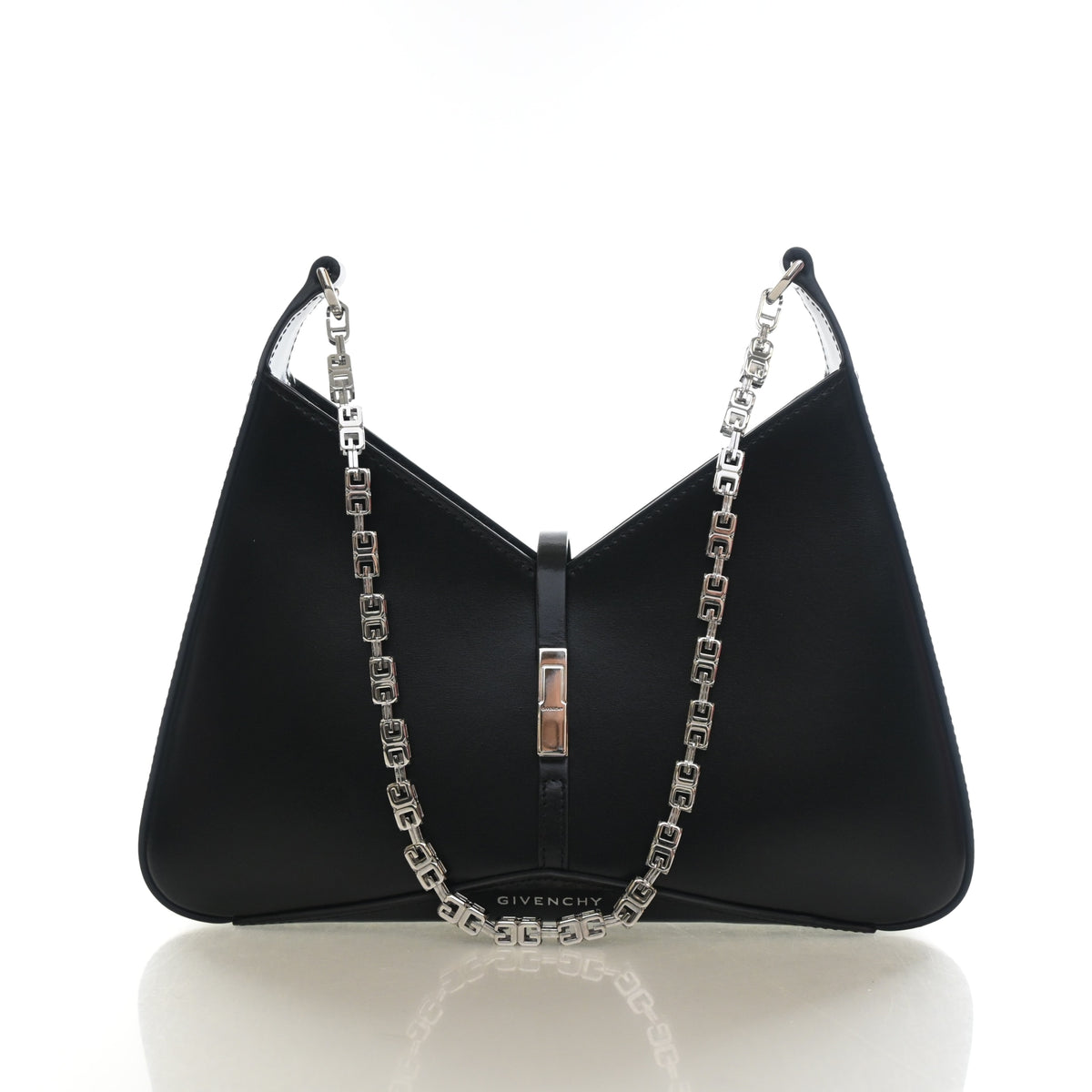 Pre-Owned Givenchy Shoulder Bag Small Calfskin Cutout, front view, authenticated at Luxe Du Jour