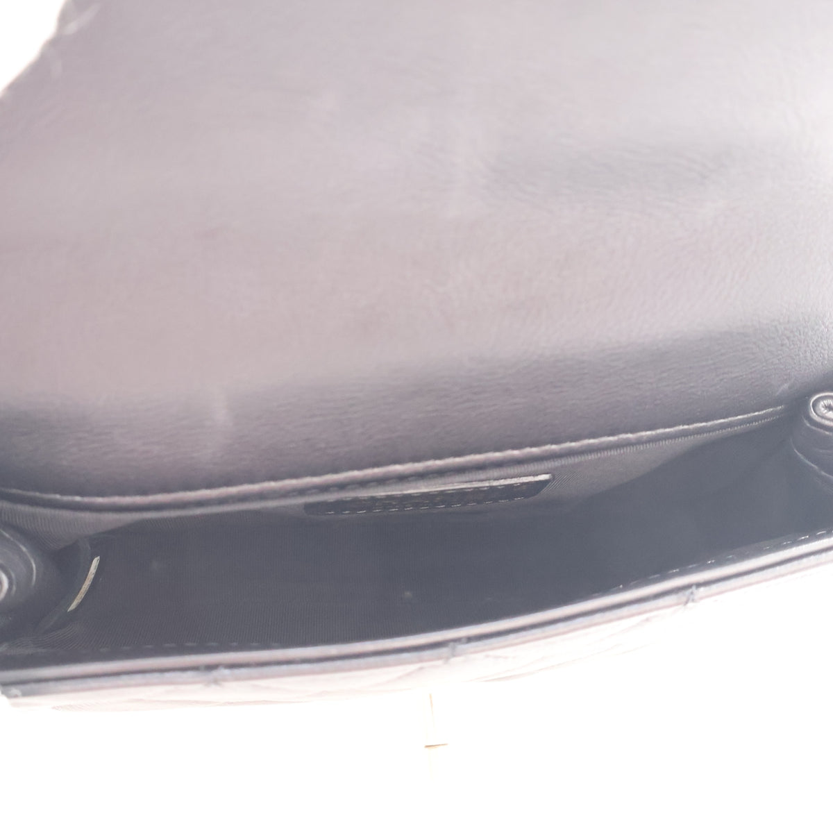 Pre-Owned Chanel Belt Bag Lambskin, open interior with lining, photo 14 of 17