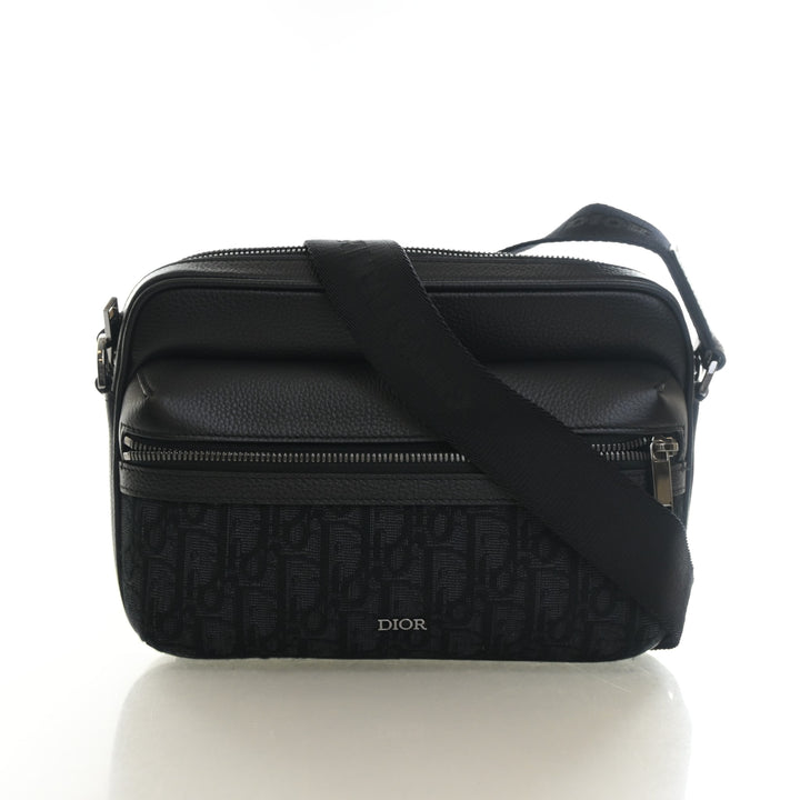 Christian Dior Calfskin Rider Zipped Messenger Bag