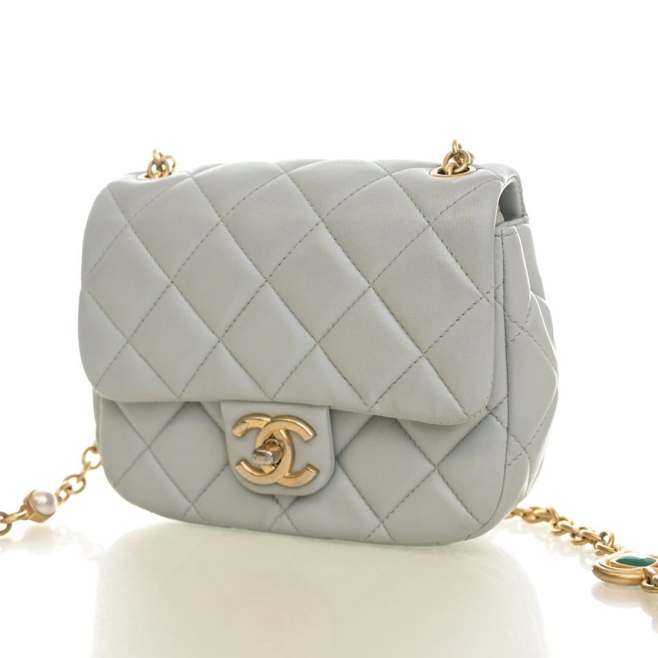 Chanel Mini Lambskin Square Flap Bag