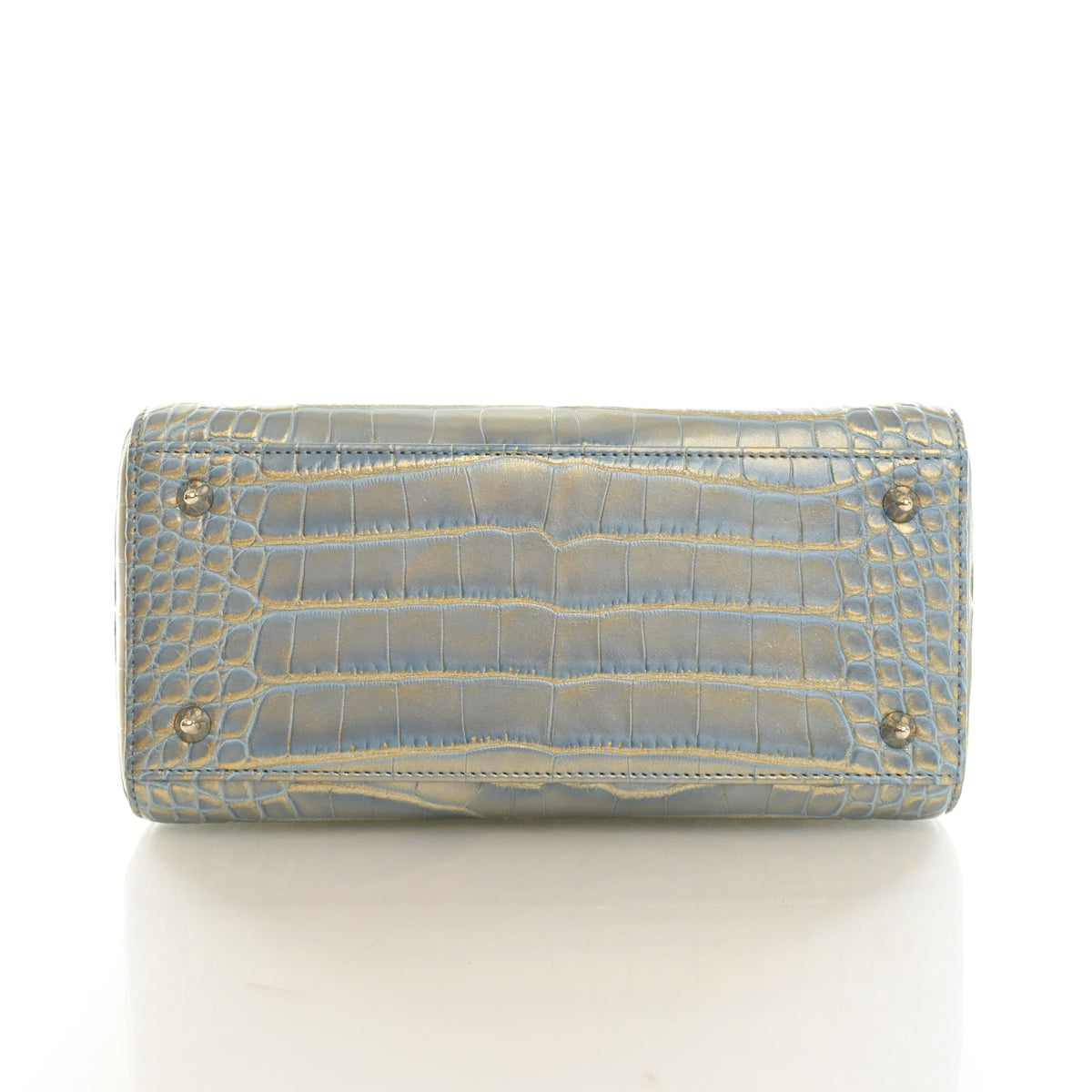Pre-Owned Christian Dior Lady Dior Medium Crocodile Leather, base and feet view, photo 9 of 15