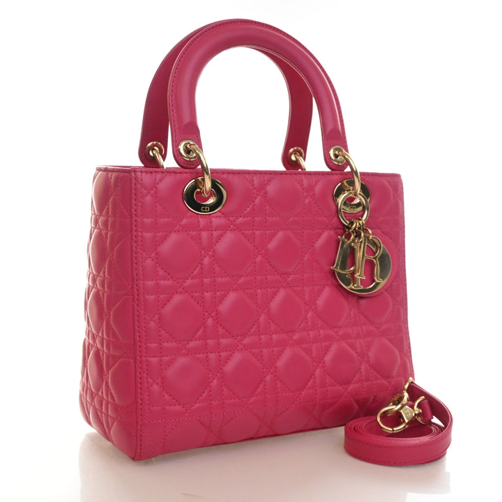 Christian Dior Medium Lambskin Lady Dior