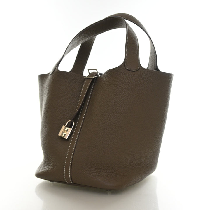Hermes Etoupe Clemence Picotin Lock 22