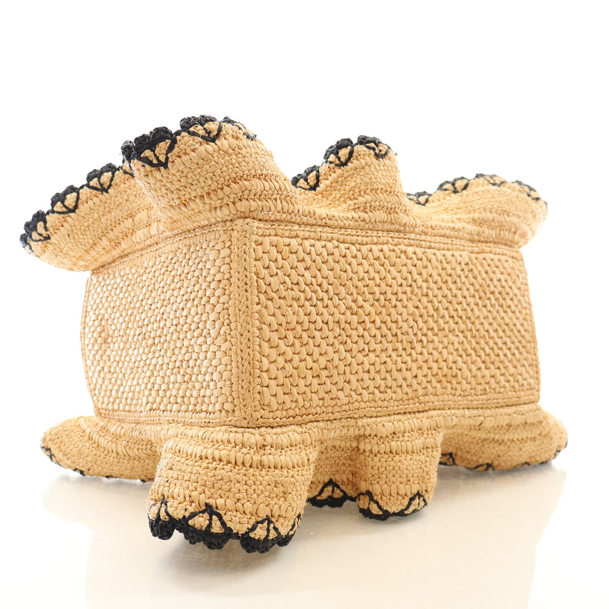 Pre-Owned Loewe Tote Bag Small Raffia, base and feet view