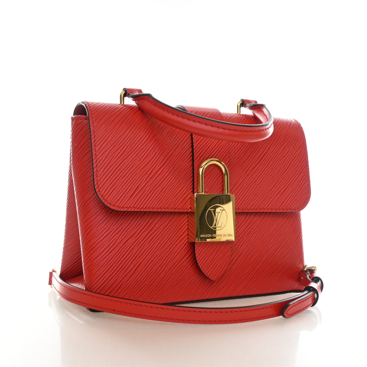 Pre-Owned Louis Vuitton Epi Leather Locky BB, three-quarter view, authenticated at Luxe Du Jour