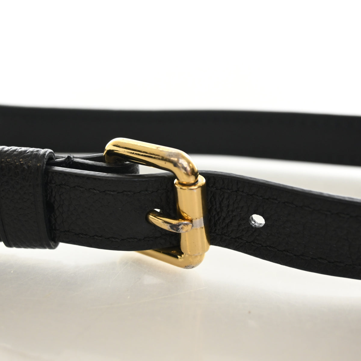 Pre-Owned Louis Vuitton Pochette Metis Monogram Empreinte, gold hardware close-up, photo 16 of 18