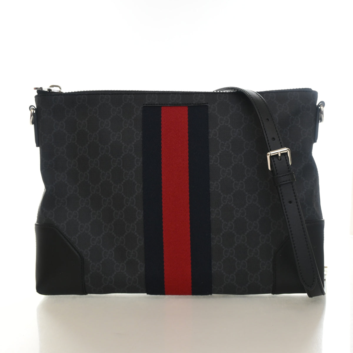 Pre-Owned Gucci GG Supreme Messenger Bag, front view, authenticated at Luxe Du Jour