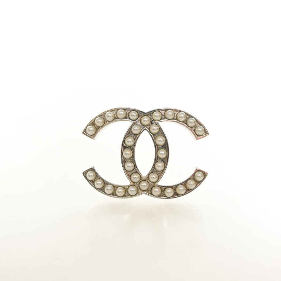 Chanel CC Pearl Brooch
