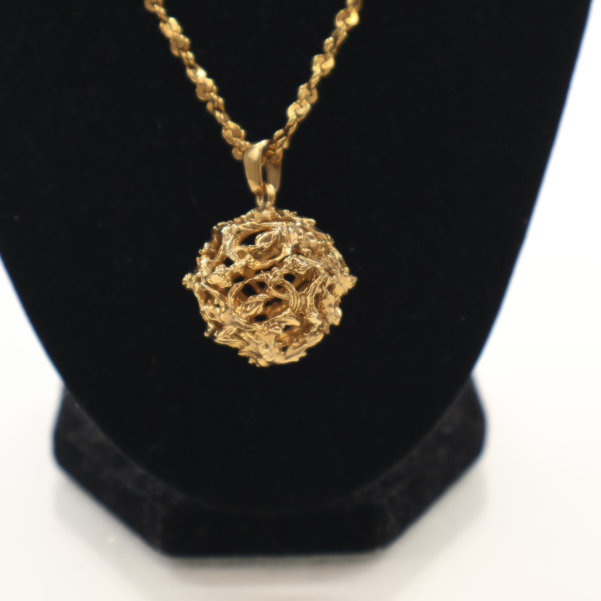 Saint Laurent Vintage Arabesque Ball Pendant Necklace., photo 4 of 6
